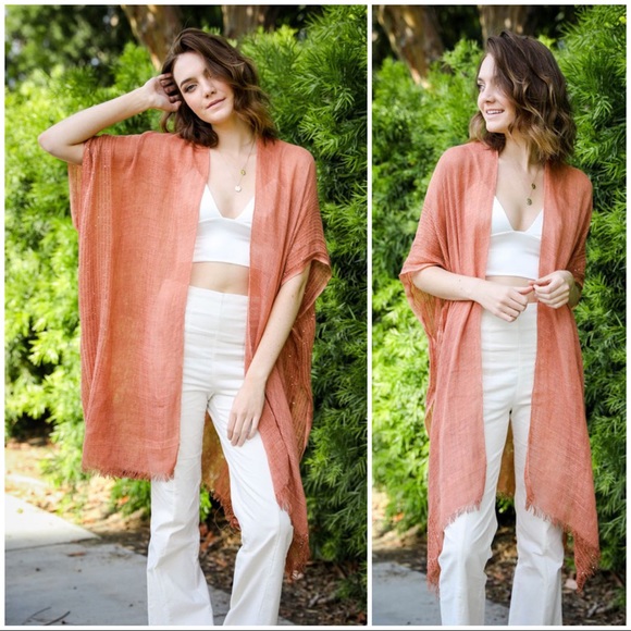 Copper Longline Kimono - Picture 5 of 5